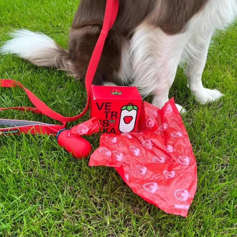 Pet-Friendly Strawberry Waste Bags